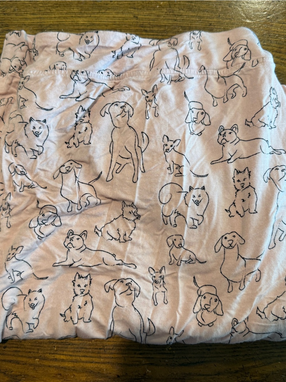 Soma Pink Blanket with Black Puppy Line Art